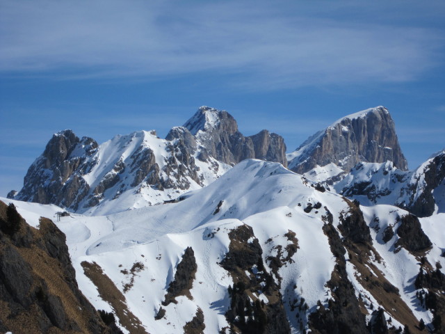 Marmolada von der Bergstation des Sessellifts Col de Valvacin aus (24. M&auml;rz)