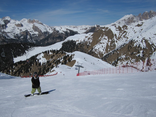 Markus auf der Piste Pala del Geiger (24. M&auml;rz)