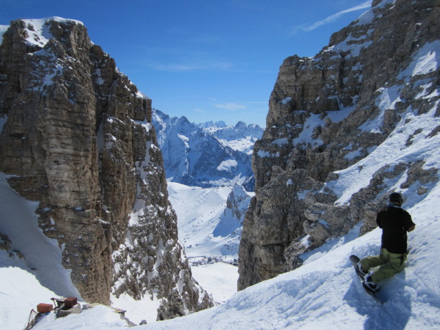 Markus in der Forcella Pordoi, 2.829 m (24. M&auml;rz)