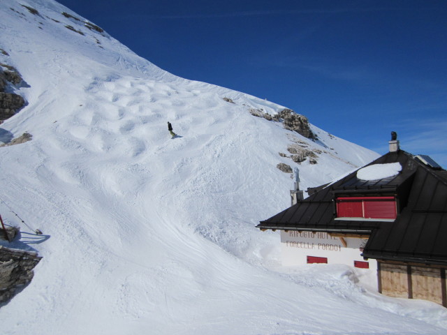Markus in der Forcella Pordoi, 2.829 m (24. M&auml;rz)