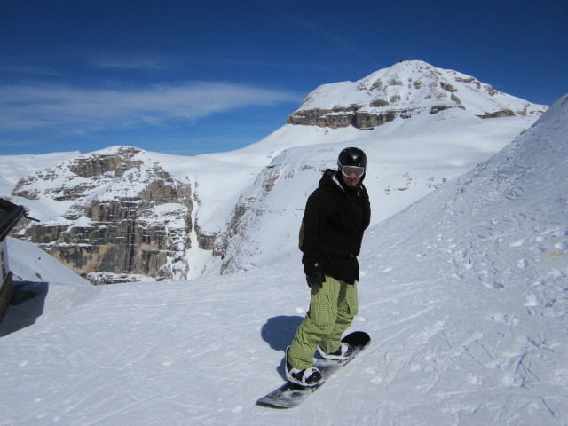 Markus in der Forcella Pordoi, 2.829 m (24. M&auml;rz)