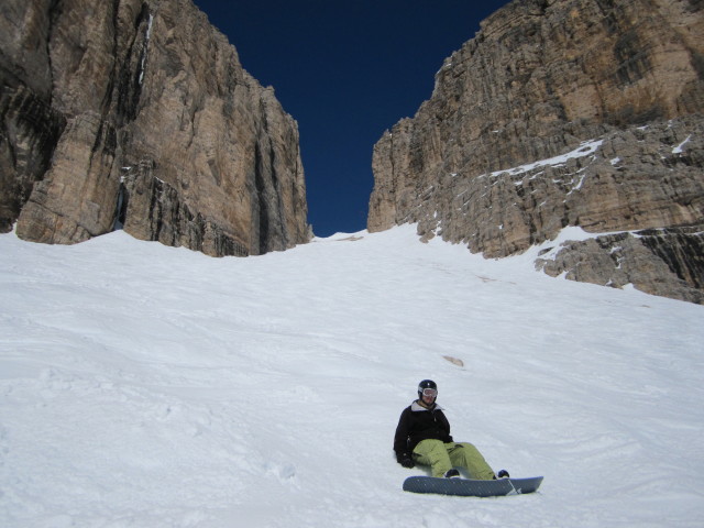 Markus zwischen Forcella Pordoi und Passo Pordoi (24. M&auml;rz)