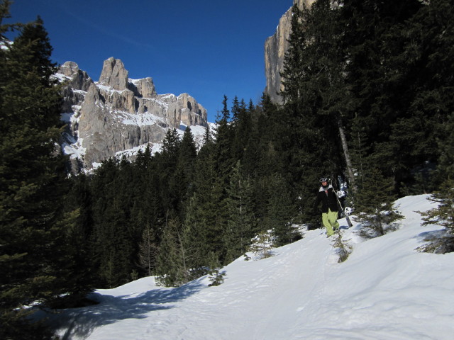 Markus zwischen Val Lasties und Piste Del Bosco (24. M&auml;rz)