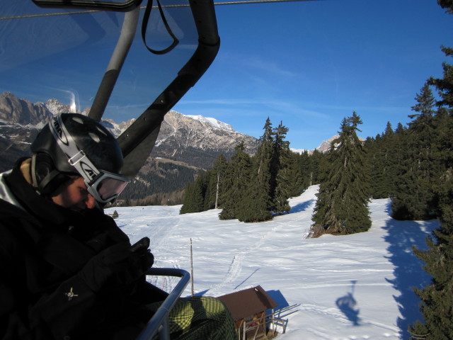 Markus im Sessellift Mont de Seura (24. M&auml;rz)