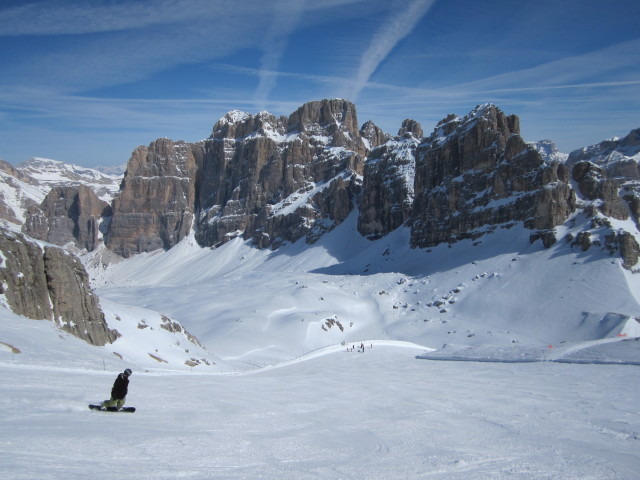 Markus auf der Piste der Seilbahn Falzarego/Lagazuoi (25. M&auml;rz)