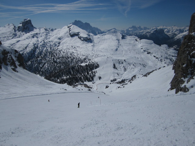 Markus auf der Piste der Seilbahn Falzarego/Lagazuoi (25. M&auml;rz)