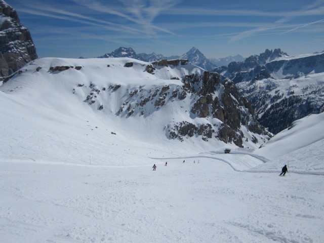 Piste der Seilbahn Falzarego/Lagazuoi (25. M&auml;rz)