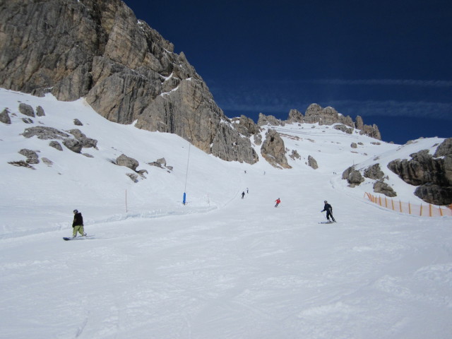 Markus auf der Piste der Seilbahn Falzarego/Lagazuoi (25. M&auml;rz)