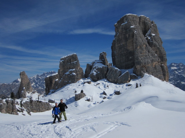 Ich und Markus bei den Cinque Torri (25. M&auml;rz)
