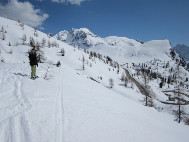 Markus neben dem Sessellift Fedar&egrave;/Forc.Nuvolau (25. M&auml;rz)