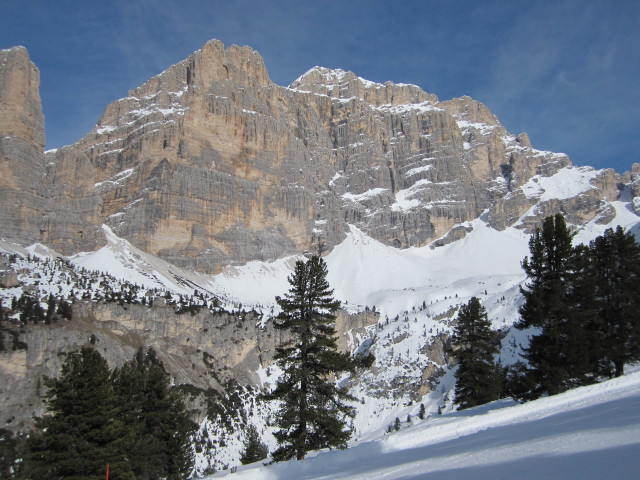 Cima Scotoni von der Piste Armentarola aus (25. M&auml;rz)