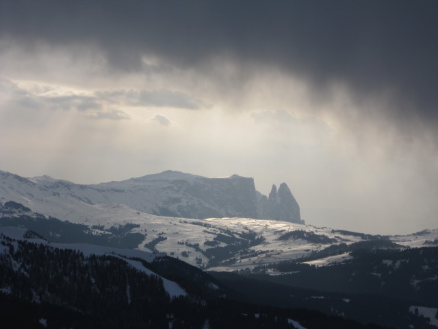 Seiser Alm von der Piste der Umlaufbahn Danterceppies aus (26. M&auml;rz)