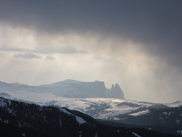 Seiser Alm von der Piste der Umlaufbahn Danterceppies aus (26. M&auml;rz)