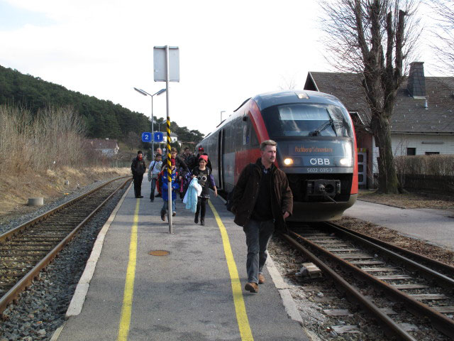 Bahnhof Gr&uuml;nbach am Schneeberg, 557 m (11. M&auml;rz)