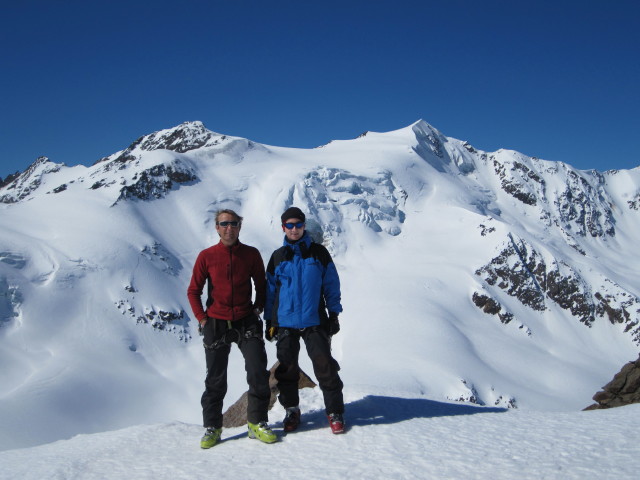 Ich und Christoph am Ghiacciaio dei Forni (22. Apr.)