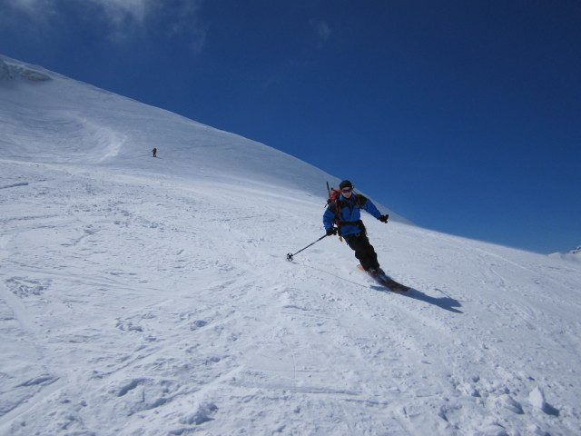Gudrun und Christoph am Ghiacciaio dei Forni (22. Apr.)