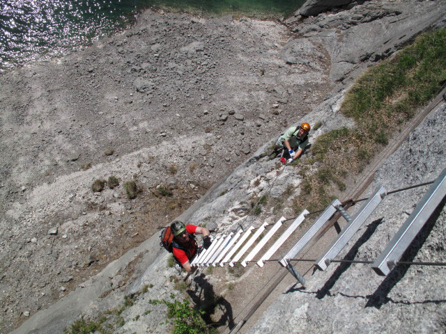 Laserer alpin-Klettersteig: Norbert und Erich auf der Himmelsleiter