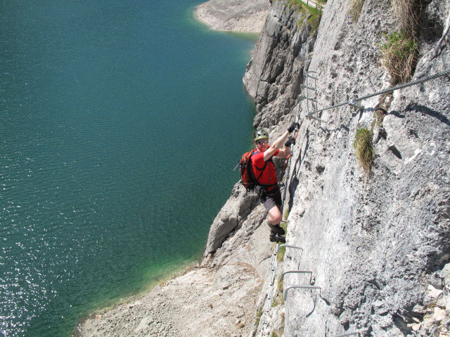 Laserer alpin-Klettersteig: Norbert auf der Himmelsleiter