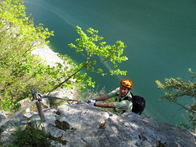 Laserer alpin-Klettersteig: Erich auf der Dachsteinstiege
