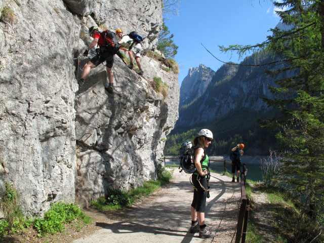 Laserer alpin-Klettersteig: Norbert und Erich in 'Girim'