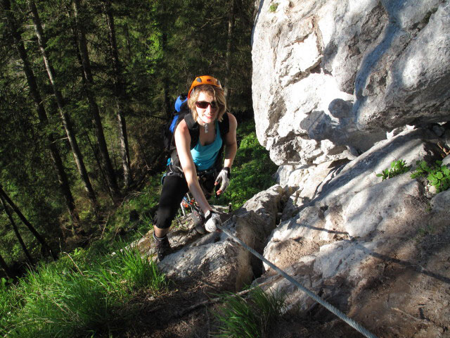 Schmied-Klettersteig: Sabrina im Scharfen Eck