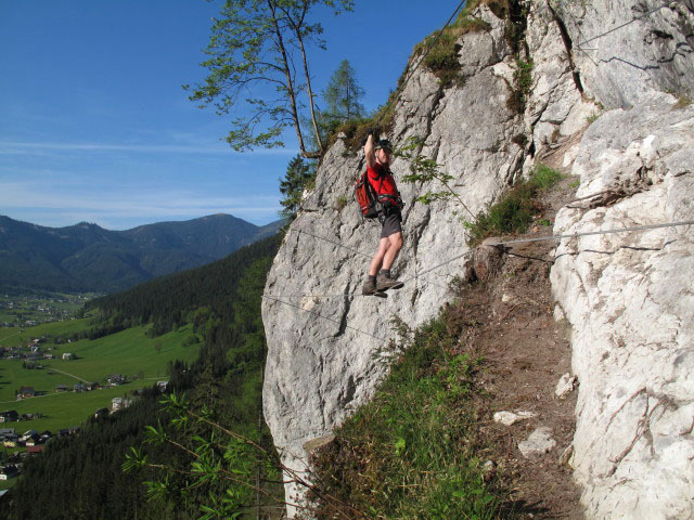 Schmied-Klettersteig: Norbert auf der Faschlbr&uuml;cke