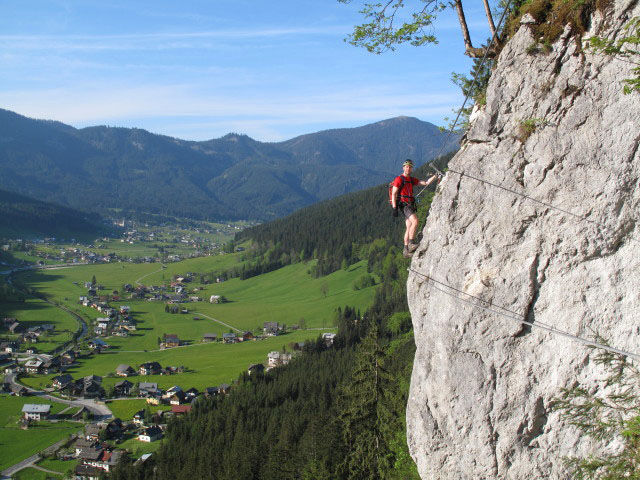 Schmied-Klettersteig: Norbert auf der Faschlbr&uuml;cke