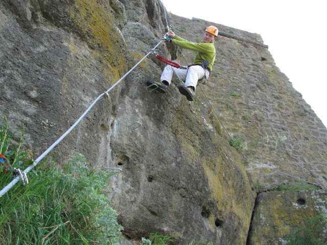 Leopold-Klettersteig: Andreas in der Verl&auml;ngerung