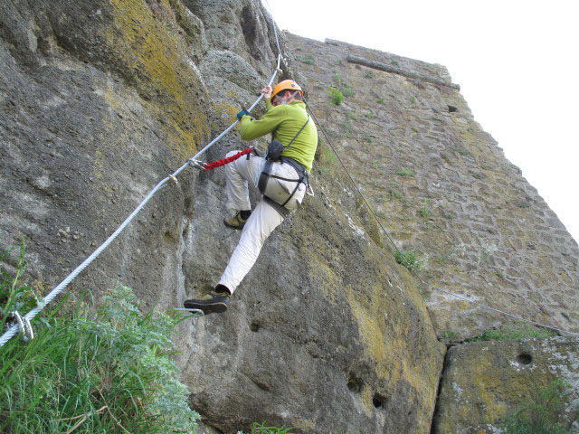 Leopold-Klettersteig: Andreas in der Verl&auml;ngerung