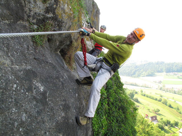 Leopold-Klettersteig: Norbert und Andreas in der Verl&auml;ngerung