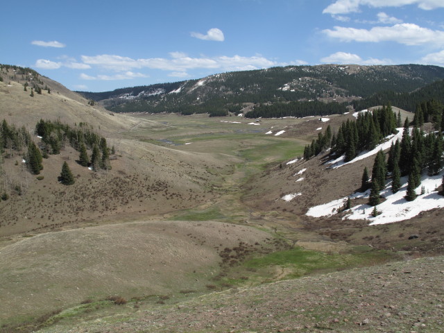 Los Pinos Valley vom San Juan Express #216 der Cumbres & Toltec Scenic Narrow-Gauge Railroad aus (29. Mai)