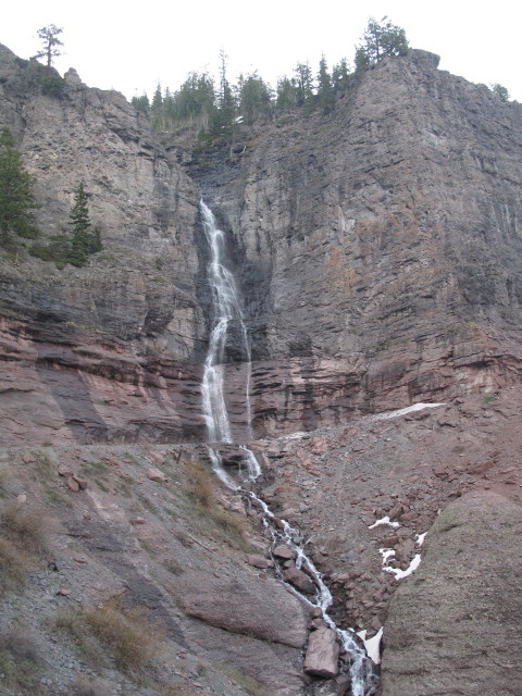 neben dem Imogene Pass Jeeptrail zwischen Telluride und Social Tunnel (1. Juni)