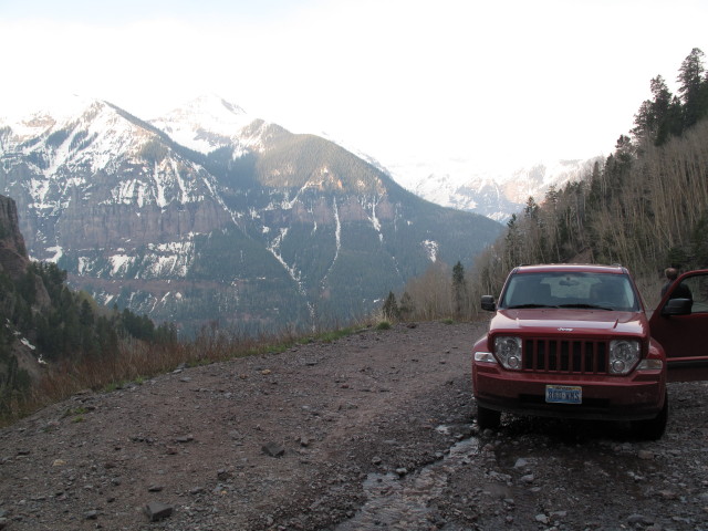 Imogene Pass Jeeptrail zwischen Telluride und Social Tunnel (1. Juni)