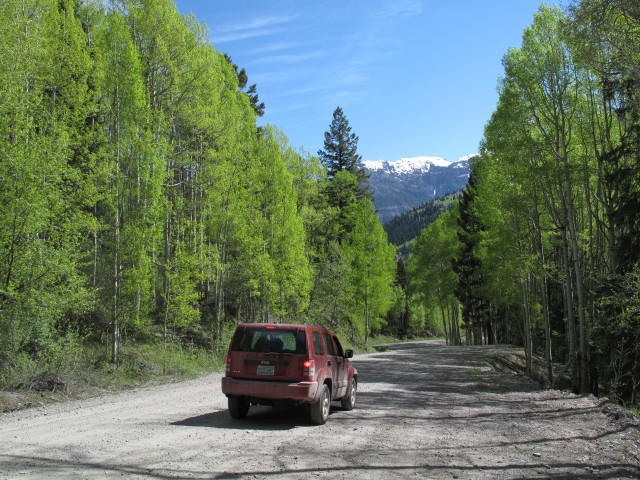 Yankee Boy Basin Jeeptrail zwischen Thistledown und Ouray (3. Juni)