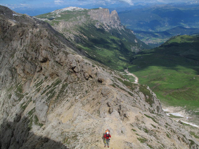 Maximilian-Klettersteig: Christoph zwischen Gro&szlig;em Rosszahn und Notausstieg (26. Juni)