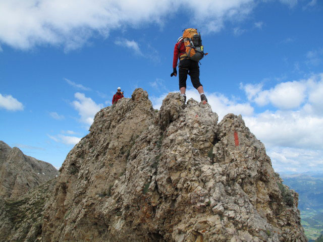 Maximilian-Klettersteig: Christoph und Gudrun zwischen Gro&szlig;em Rosszahn und Notausstieg (26. Juni)