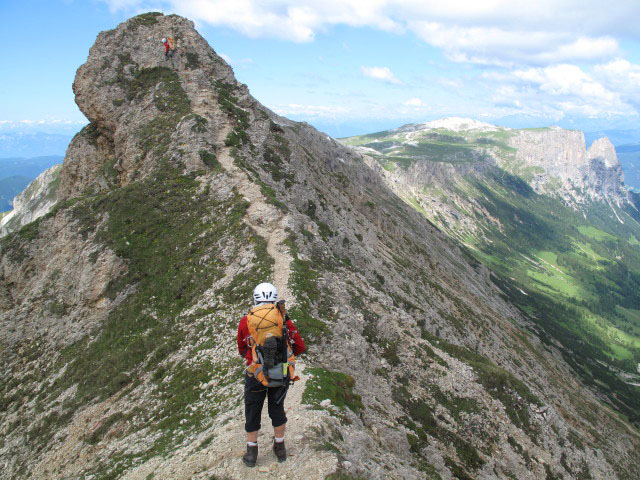 Maximilian-Klettersteig: Christoph und Gudrun zwischen Gro&szlig;em Rosszahn und Notausstieg (26. Juni)
