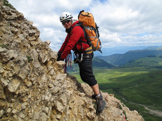 Maximilian-Klettersteig: Gudrun zwischen Gro&szlig;em Rosszahn und Notausstieg (26. Juni)