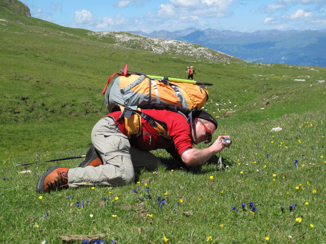 Christoph und Gudrun auf der Schlern-Hochfl&auml;che (26. Juni)