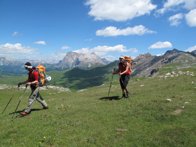 Christoph und Gudrun auf der Schlern-Hochfl&auml;che (26. Juni)