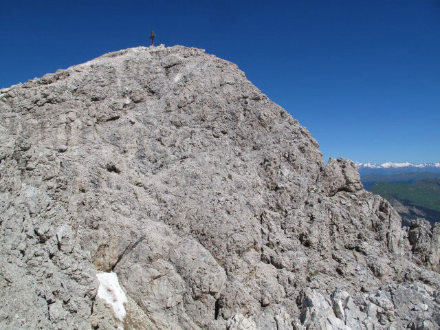 Plattkofel-Mittelgipfel von Weg 527 aus (27. Juni)
