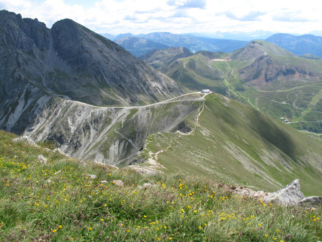 Kuhleitenh&uuml;tte vom Ifinger-Klettersteig aus (2. Juli)