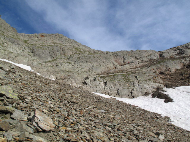 Obere Scharte von Weg 4 aus (2. Juli)