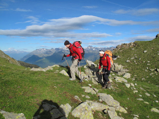 Christoph und Gudrun am Gr&uuml;nangerjoch, 2.433 m (3. Juli)
