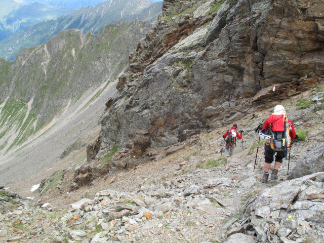Christoph und Gudrun auf Weg 2 zwischen Alplerspitz und H&uuml;hnerspielalm (3. Juli)