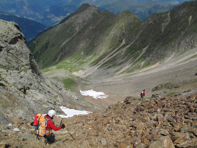 Gudrun und Christoph auf Weg 2 zwischen Alplerspitz und H&uuml;hnerspielalm (3. Juli)