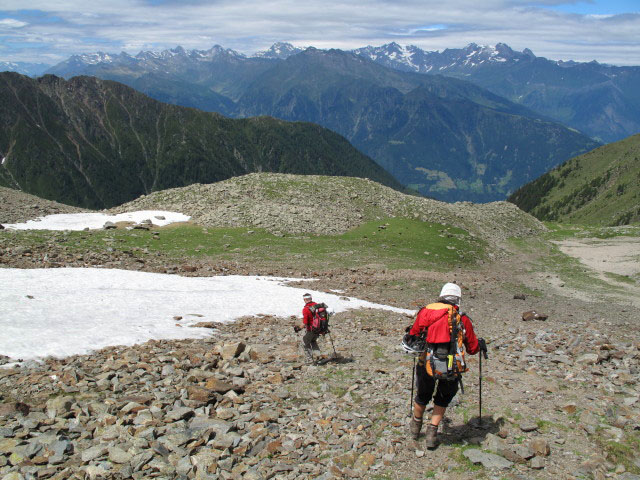 Christoph und Gudrun auf Weg 2 zwischen Alplerspitz und H&uuml;hnerspielalm (3. Juli)