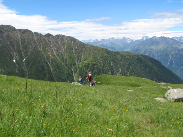 Christoph auf Weg 2 zwischen Alplerspitz und H&uuml;hnerspielalm (3. Juli)