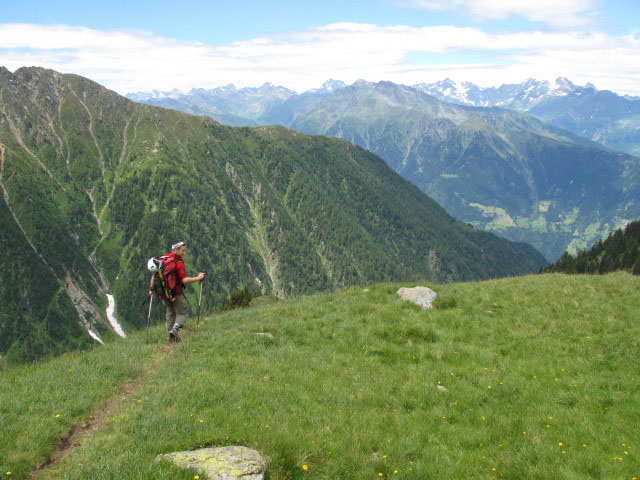 Christoph auf Weg 2 zwischen Alplerspitz und H&uuml;hnerspielalm (3. Juli)