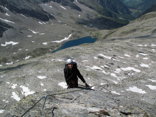 S&auml;uleck-Klettersteig: Manuela am S&uuml;dgrat (9. Juli)